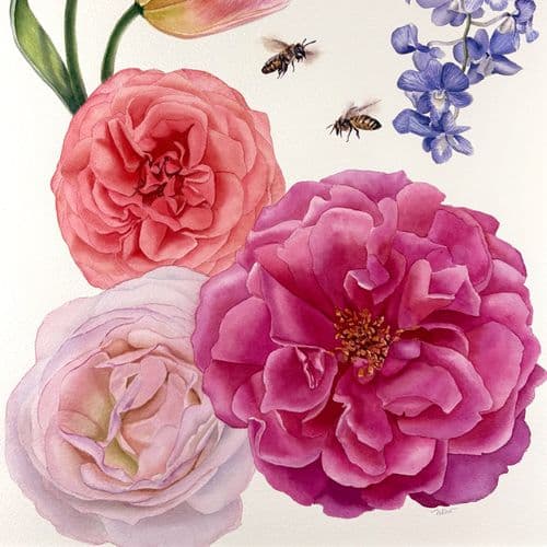Flowers with bees
